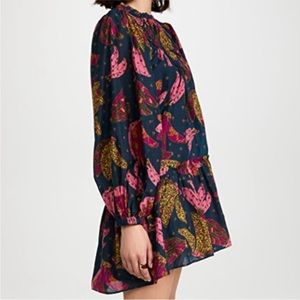 Farm Rio women long sleeve cotton patchwork banana dress